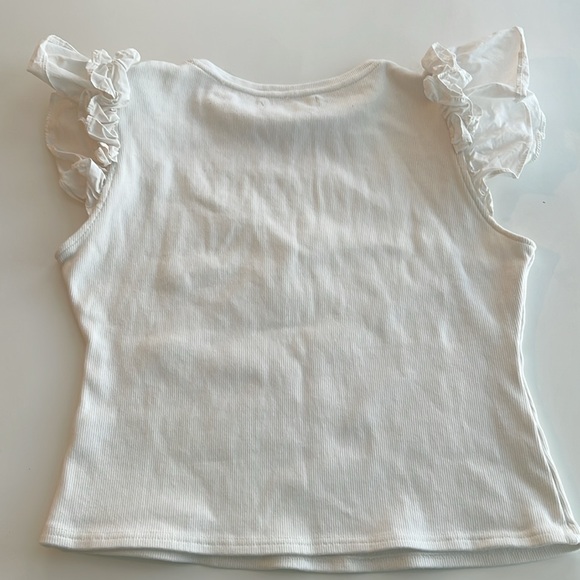 Anthropologie White Ruffle shirt - Picture 3 of 3